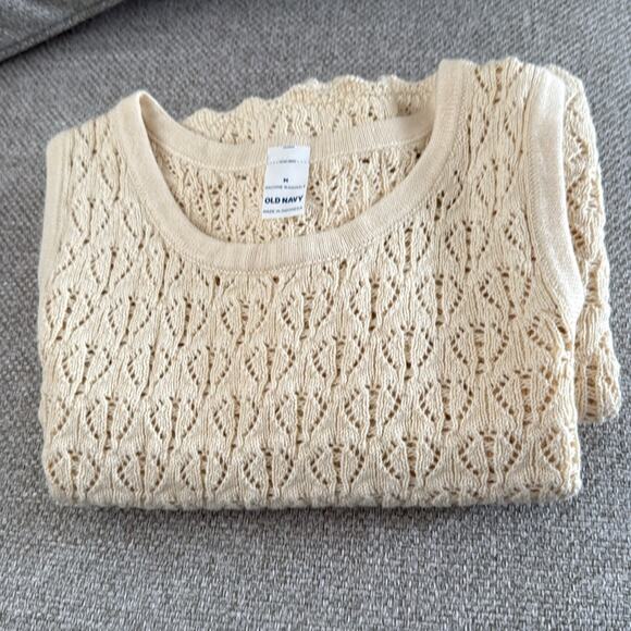 Old Navy Cozy Sleeveless Crochet Tunic Sweater - Picture 7 of 10